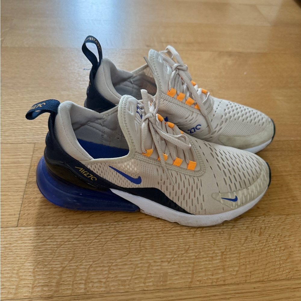 Nike Kids Air 270 White and Orange Sneakers